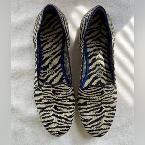 Rothy’s Navy Zebra Loafers, Size 8, VGUC